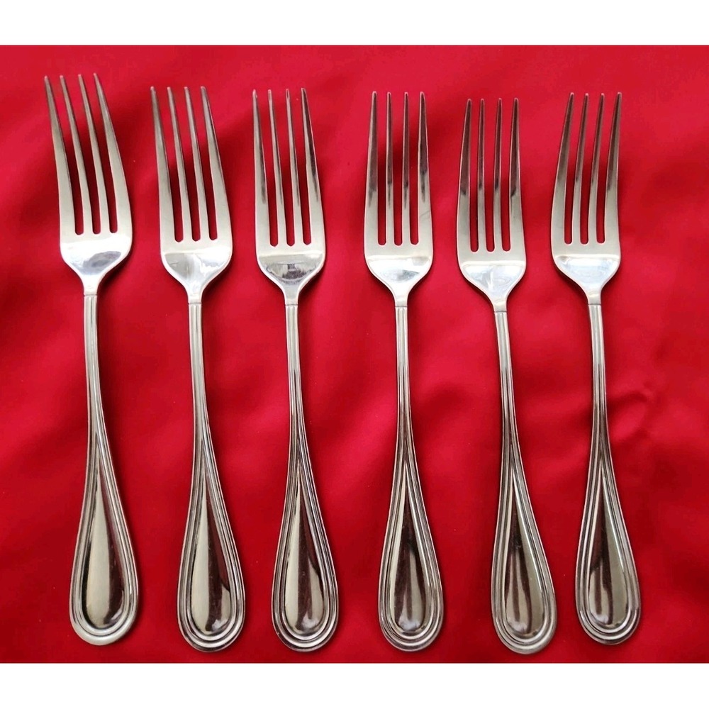 Gourmet Settings Bistro Salad Forks GS Glossy 18/10 Stainless Steel Set of 6